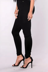 High-Waist Stretch-Jeans