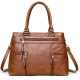 Large Capacity Retro Leather Boston Bag