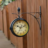 Double-Sided Retro Wall Clock