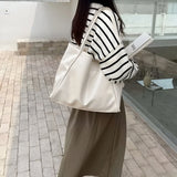 Soft Leather Shoulder Tote Bag