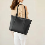 Women's Split Leather Commuter Tote Bag