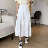 Women's high-waist chiffon A-line skirt