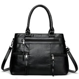 Large Capacity Retro Leather Boston Bag