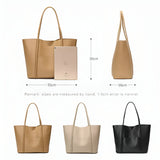 Women's Spacious Split Leather Tote Bag