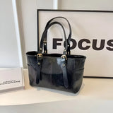 Retro-Inspired One-Shoulder Leather Handbag