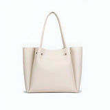 Split Leather Tote Bag with Zipper Closure