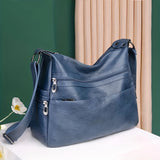 Large Capacity Leather Crossbody Bag