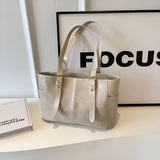 Retro-Inspired One-Shoulder Leather Handbag