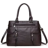 Large Capacity Retro Leather Boston Bag