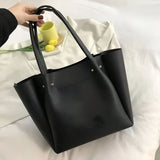 Split Leather Tote Bag with Zipper Closure