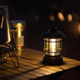 Vintage Camping Lantern with USB and Magnetic Base