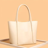 Women's Spacious Split Leather Tote Bag