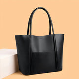 Women's Spacious Split Leather Tote Bag