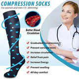 6-Pair Compression Socks for Pain Relief & Daily Comfort