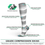 6-Pair Compression Socks for Pain Relief & Daily Comfort