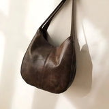 Women's Vintage Large Shoulder Leather Bag