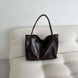 Soft Leather Shoulder Tote Bag