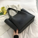 Split Leather Tote Bag with Zipper Closure