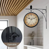 Double-Sided Retro Wall Clock