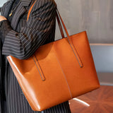 Stylish Leather Large Tote Bag