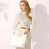 Stylish Leather Crossbody Bag with Tassel Details