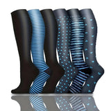 6-Pair Compression Socks for Pain Relief & Daily Comfort