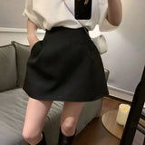 Chic high-waist A-line mini skirt