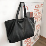 Women's Retro-Style Large Capacity Leather Tote Bag