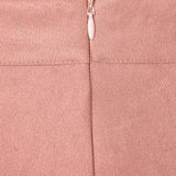 Women's high-waist faux suede mini skirt