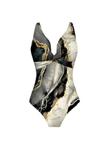 Tropical Print Two-Piece Swimsuit & Sarong Set