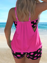 Women's Colorful Polka Dot Swimsuit Two Piece Set