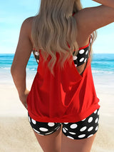 Women's Colorful Polka Dot Swimsuit Two Piece Set