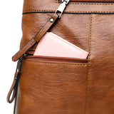Large Capacity Retro Leather Boston Bag