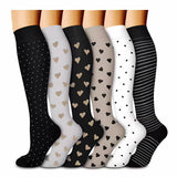 6-Pair Compression Socks for Pain Relief & Daily Comfort