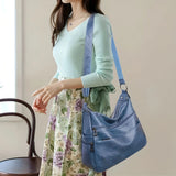 Large Capacity Leather Crossbody Bag