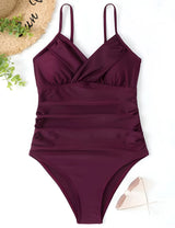 Wrinkled One-Piece Swimsuit