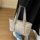 Retro-Inspired One-Shoulder Leather Handbag