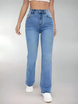 Women’s High-Waist Light Wash Denim Jeans