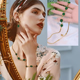 Emerald Pendant Jewelry Set