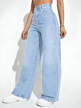 Women's Mid-Waist Straight-Leg Jeans