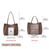 Large Leather Tote Bag with Dual-Use Design