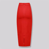 Elegant high-waist bodycon midi skirt