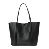Women's Spacious Split Leather Tote Bag