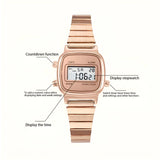 Digital Stainless Steel Watch for Women