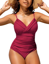 Wrinkled One-Piece Swimsuit