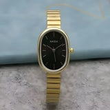 Sleek Oval Quartz Wristwatch