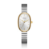 Sleek Oval Quartz Wristwatch