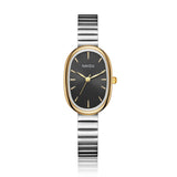 Sleek Oval Quartz Wristwatch