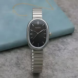 Sleek Oval Quartz Wristwatch