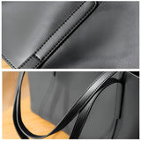 Women's Split Leather Commuter Tote Bag
